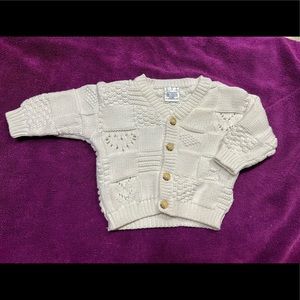 Vintage Baby Gap Knit Button Front Sweater Newborn